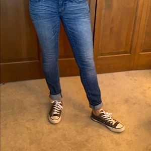 Skinny polkadot jeans